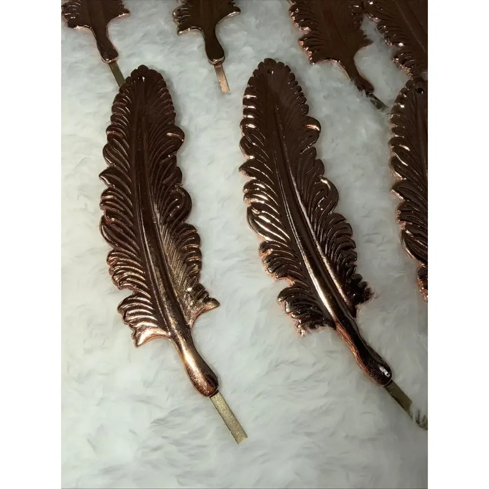Metal Gold Rose Antique Feather Hat Pin - Western Style – Inspired Look